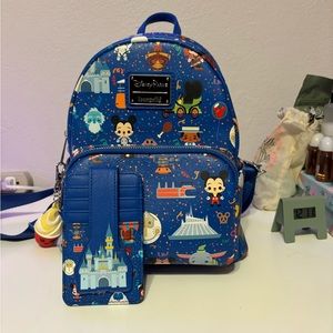 Disney world parks Loungefly with matching wallet